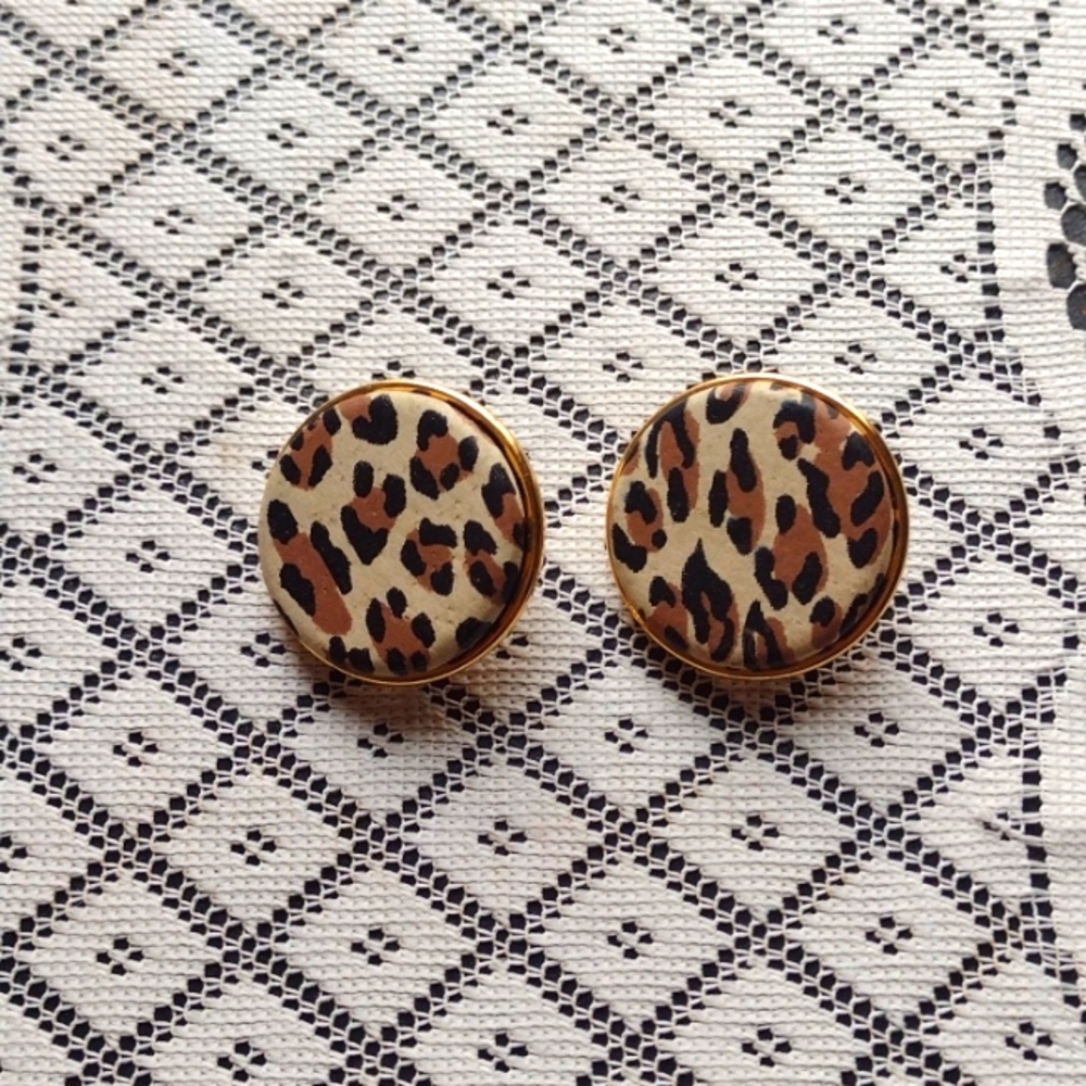 Clip on Cheetah Earrings